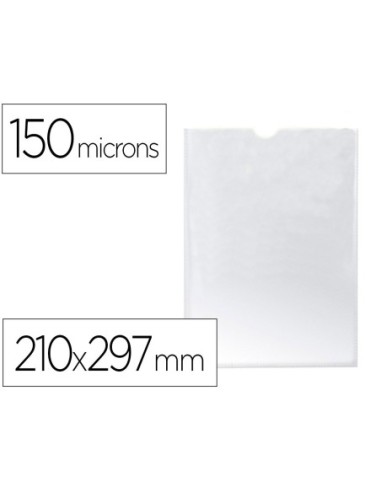 FUNDA PORTADOCUMENTO Q-CONNECT DIN A4 150 MICRAS PVC TRANSPARENTE 210X297 MM