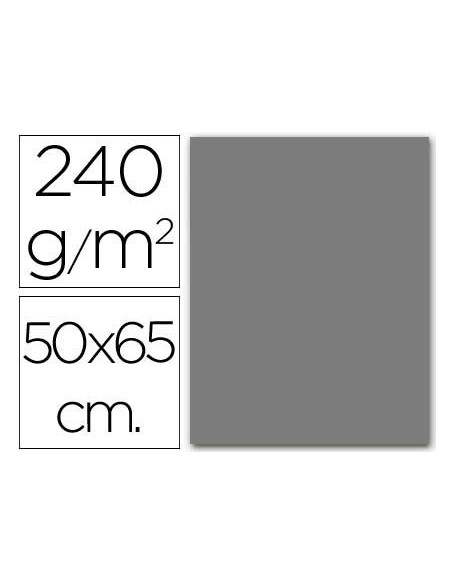CARTULINA LIDERPAPEL 50X65 CM GRIS 240 GR UNIDAD