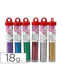 PURPURINA LIDERPAPEL FANTASIA COLORES METALICOS SURTIDOS BOTE DE 18 GR