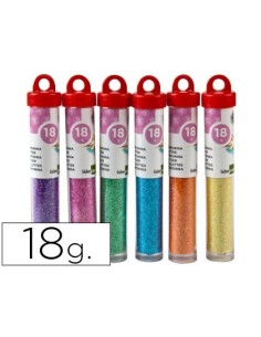 PURPURINA LIDERPAPEL FANTASIA COLORES METALICOS PASTELES BOTE DE 18 GR