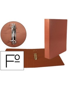 CARPETA DE 2 ANILLAS 40MM MIXTAS LIDERPAPEL FOLIOCARTON CUERO