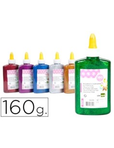 PURPURINA PEGAMENTO LIDERPAPEL FANTASIA COLORES METALICOS SURTIDOS BOTE DE 160 GR