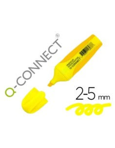 ROTULADOR Q-CONNECT FLUORESCENTE AMARILLO PREMIUM PUNTA BISELADA CON SUJECION DE CAUCHO