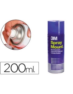 PEGAMENTO 3M SPRAY MOUNT ADHESIVO REPOSICIONABLE POR TIEMPO LIMITADO BOTE DE 200 ML