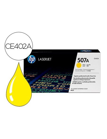 TONER HP 507A LASERJET M551/M570/PRO 500 AMARILLO 6000 PAG
