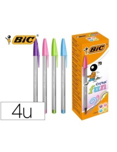BOLIGRAFO BIC CRISTAL LARGE FASHION CAJAS DE 20 UNIDADES COLORES SURTIDOS