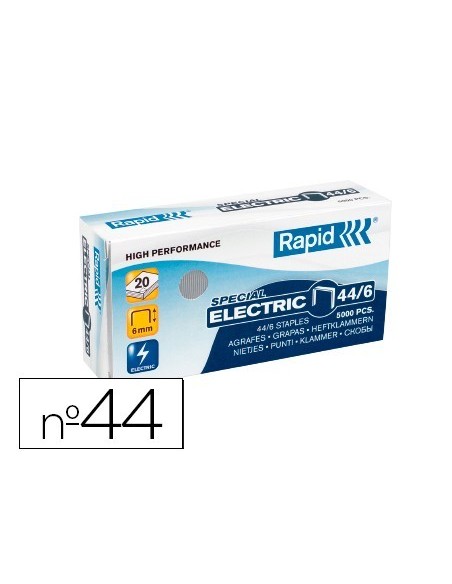 GRAPAS RAPID N. 44/6 GALVANIZADA CAJA DE 5000 UNIDADES