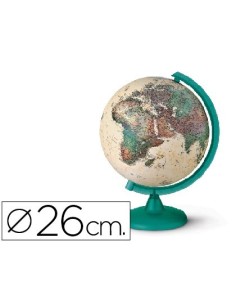 GLOBO TERRAQUEO CON LUZ MODELO CAMALEONTE DIAMETRO 26 CM