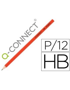 LAPICES DE GRAFITO Q-CONNECT HEXAGONAL SIN GOMA N.2 HB
