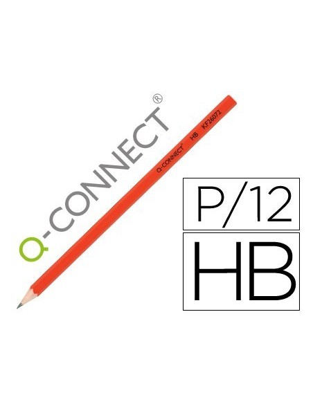 LAPICES DE GRAFITO Q-CONNECT HEXAGONAL SIN GOMA N.2 HB