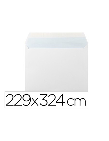 SOBRE LIDERPAPEL N 14 BLANCO DIN C4 229X324 MM TIRA DE SILICONA PAQUETE DE 25 UNIDADES