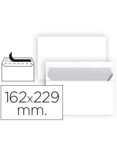 SOBRE LIDERPAPEL N 11 BLANCO DIN C5 162X229 MM TIRA DE SILICONA PAQUETE DE 25 UNIDADES