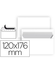 SOBRE LIDERPAPEL N 9 BLANCO COMERCIAL NORMALIZADO 120X176 MM TIRA DE SILICONA PAQUETE DE 25 UNIDADES