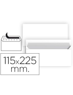 SOBRE LIDERPAPEL N 5 BLANCO AMERICANO 115X225 MM TIRA DE SILICONA PAQUETE DE 25 UNIDADES