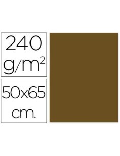 CARTULINA LIDERPAPEL 50X65 CM 240 G/M2 MARRON CLARO