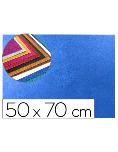 GOMA EVA CON PURPURINA LIDERPAPEL 50X70CM 60G/M2 ESPESOR 2MM AZUL OSCURO