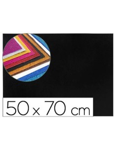 GOMA EVA CON PURPURINA LIDERPAPEL 50X70CM 60G/M2 ESPESOR 2MM NEGRO