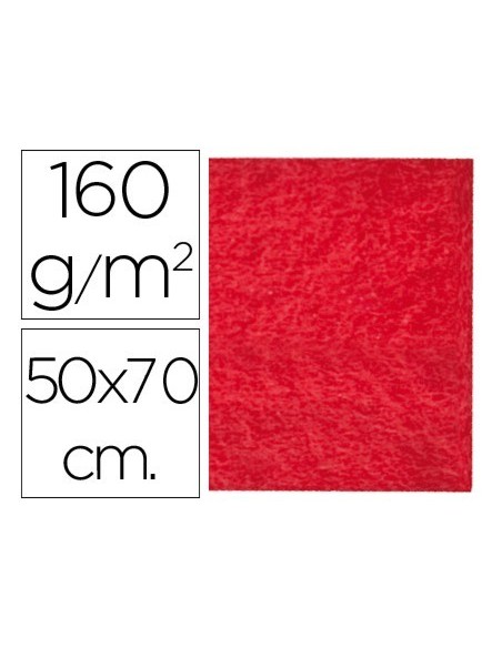FIELTRO LIDERPAPEL 50X70CM ROJO 160G/M2