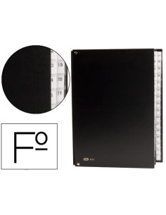 CARPETA CLASIFICADOR CARTON COMPACTO PARDO FOLIO 31 DEPARTAMENTO NUMERICOS NEGRO