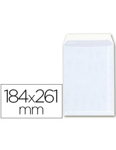 SOBRE LIDERPAPEL BOLSA A-6 OFFSET BLANCO 100 GR 184X261 MM CON TIRA DE SILICONA CAJA DE 250 UNIDADES