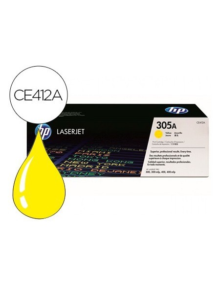 TONER HP 305A LASERJET M351/M451/M375/M475 AMARILLO - 2600 PAG -