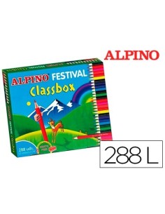 LAPICES DE COLORES ALPINO FESTIVAL CLASSBOX CAJA DE 288 UNIDADES 12 COLORES SURTIDOS