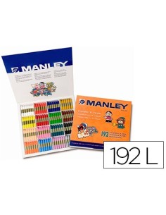 LAPICES CERA MANLEY SCHOOL PACK DE 192 UNIDADES COLORES SURTIDOS 16 X COLOR