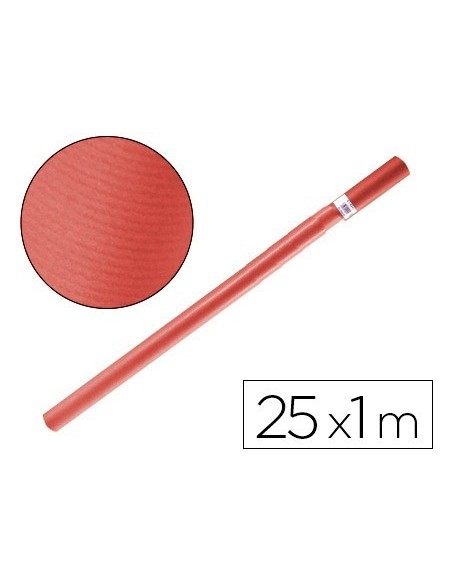 PAPEL KRAFT LIDERPAPEL ROJO ROLLO 25X1 MT