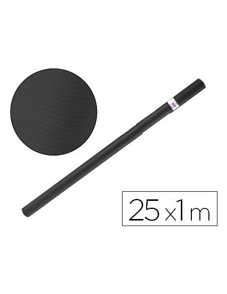 PAPEL KRAFT LIDERPAPEL NEGRO ROLLO 25X1 MT