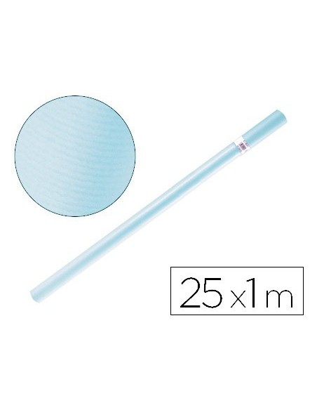 PAPEL KRAFT LIDERPAPEL AZUL CIELO ROLLO 25X1 MT