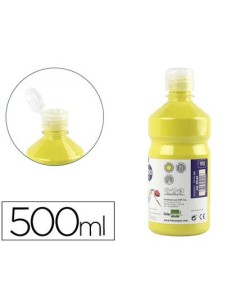 TEMPERA LIQUIDA LIDERPAPEL ESCOLAR 500 ML AMARILLO LIMON