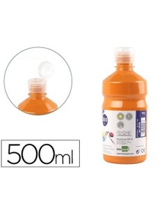 TEMPERA LIQUIDA LIDERPAPEL ESCOLAR 500 ML NARANJA