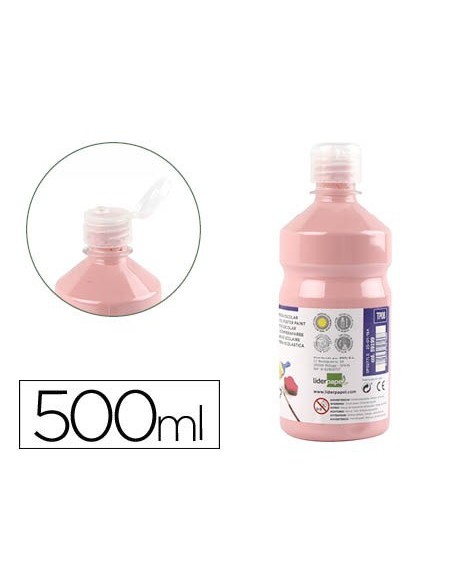 TEMPERA LIQUIDA LIDERPAPEL ESCOLAR 500 ML ROSA
