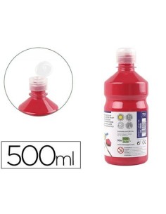 TEMPERA LIQUIDA LIDERPAPEL ESCOLAR 500 ML ROJO ESCARLATA