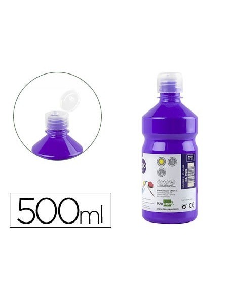 TEMPERA LIQUIDA LIDERPAPEL ESCOLAR 500 ML VIOLETA