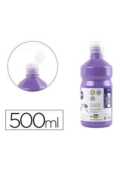 TEMPERA LIQUIDA LIDERPAPEL ESCOLAR 500 ML LILA
