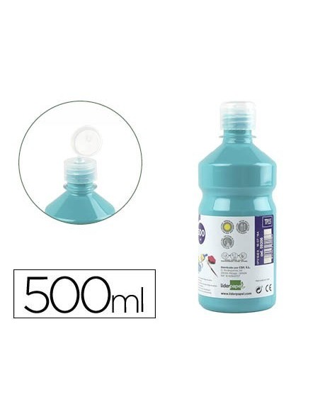 TEMPERA LIQUIDA LIDERPAPEL ESCOLAR 500 ML TURQUESA