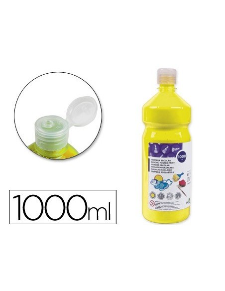 TEMPERA LIQUIDA LIDERPAPEL ESCOLAR 1000 ML AMARILLO