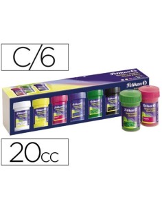 TEMPERA PELIKAN ESCOLAR 25 ML (ESTUCHE CON 6 COLORES)