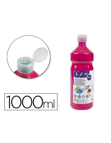 TEMPERA LIQUIDA LIDERPAPEL ESCOLAR 1000 ML FUCSIA