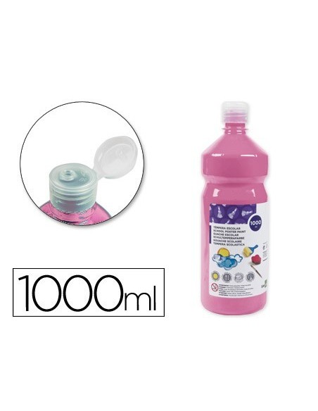 TEMPERA LIQUIDA LIDERPAPEL ESCOLAR 1000 ML ROSA