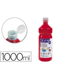 TEMPERA LIQUIDA LIDERPAPEL ESCOLAR 1000 ML ROJO ESCARLATA