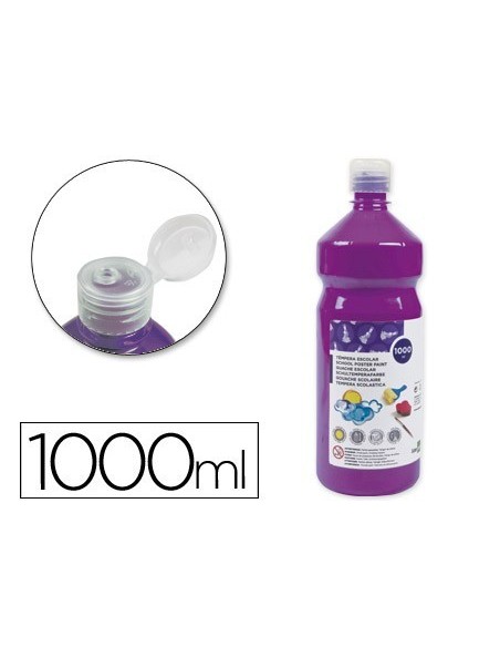 TEMPERA LIQUIDA LIDERPAPEL ESCOLAR 1000 ML VIOLETA