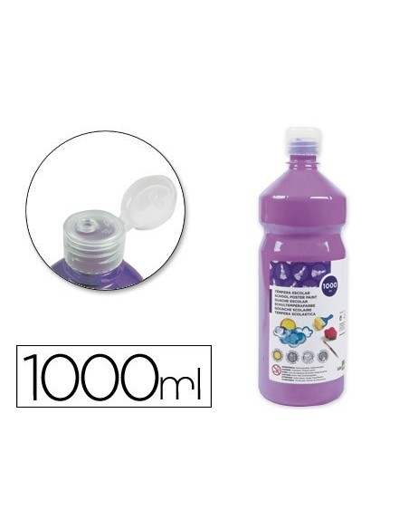 TEMPERA LIQUIDA LIDERPAPEL ESCOLAR 1000 ML LILA