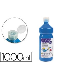 TEMPERA LIQUIDA LIDERPAPEL ESCOLAR 1000 ML AZUL