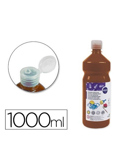 TEMPERA LIQUIDA LIDERPAPEL ESCOLAR 1000 ML MARRON