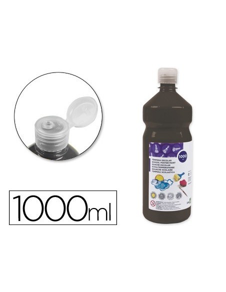 TEMPERA LIQUIDA LIDERPAPEL ESCOLAR 1000 ML NEGRO