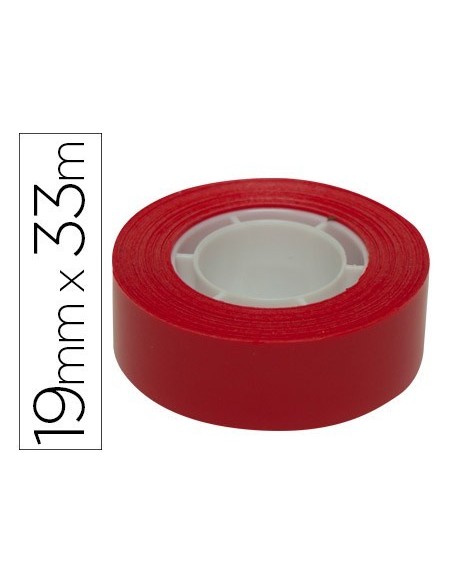 CINTA ADHESIVA APLI 33 MT X 19 MM COLOR ROJO