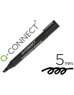 ROTULADOR Q-CONNECT MARCADOR PERMANENTE NEGRO PUNTA BISELADA 5.0 MM