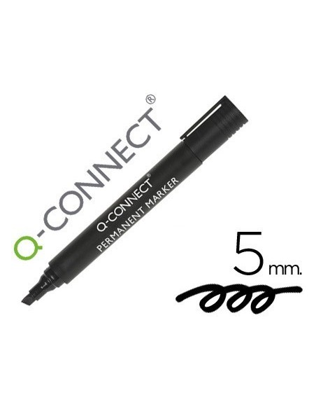 ROTULADOR Q-CONNECT MARCADOR PERMANENTE NEGRO PUNTA BISELADA 5.0 MM
